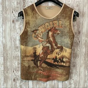 Skinny Minnie Western Cowgirl Tank Top